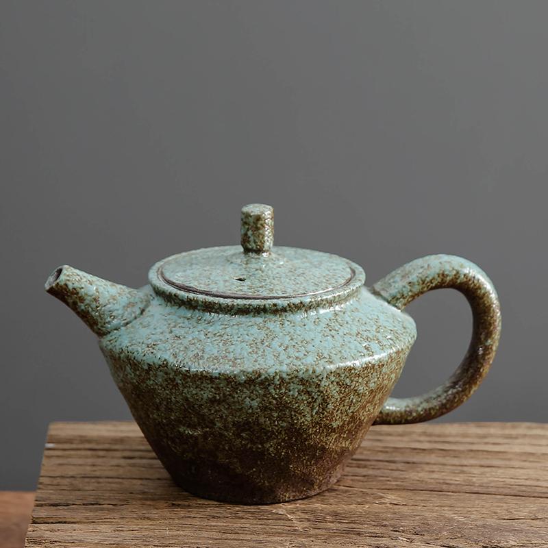 Japanese Style Stoneware Teapot Single Pot Large Capacity Side Handle Pot Household Retro Japanese Ceramic Kung Fu Tea Maker