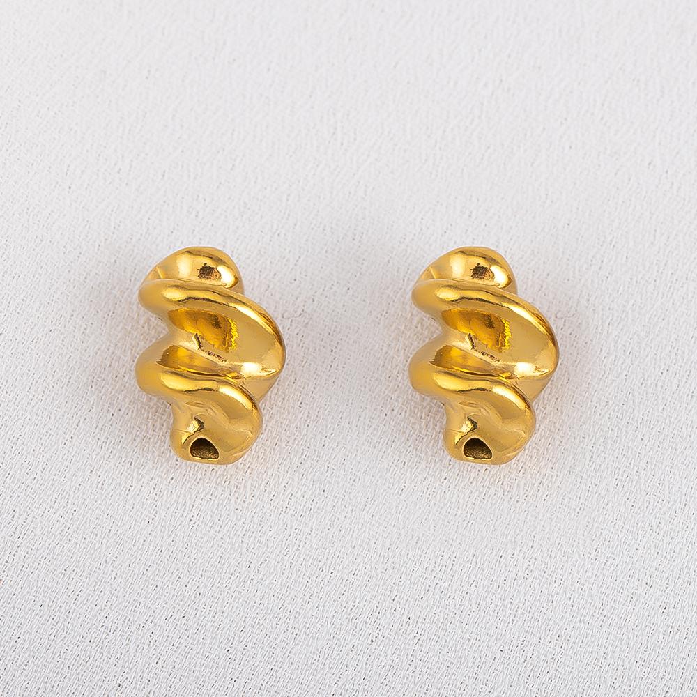

2pcs Stainless Steel Loose Beads Threaded Twist Spacer Bead DIY Necklaces Bracelet Jewelry Materials Making Findings Wholesale 2pcs