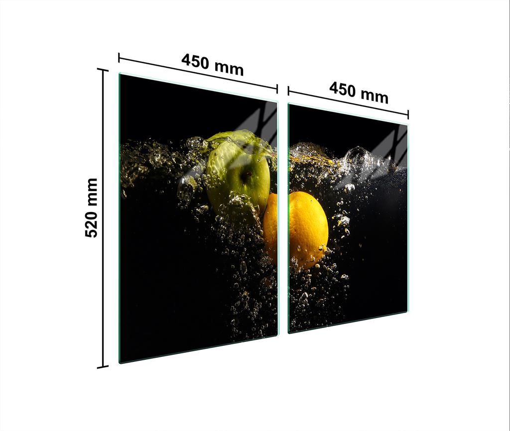 Glass Protective Plate for the Stove 2x45x52 Fruit