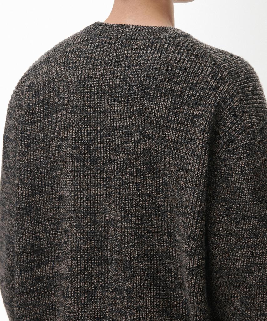 MUSINSA STANDARD Mixed Yarn Crew Neck Knit [Black]