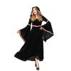 Halloween Kostüm für Erwachsene Mittelalterlich Vintage Renaissance Hof Hexe Kleid Lang