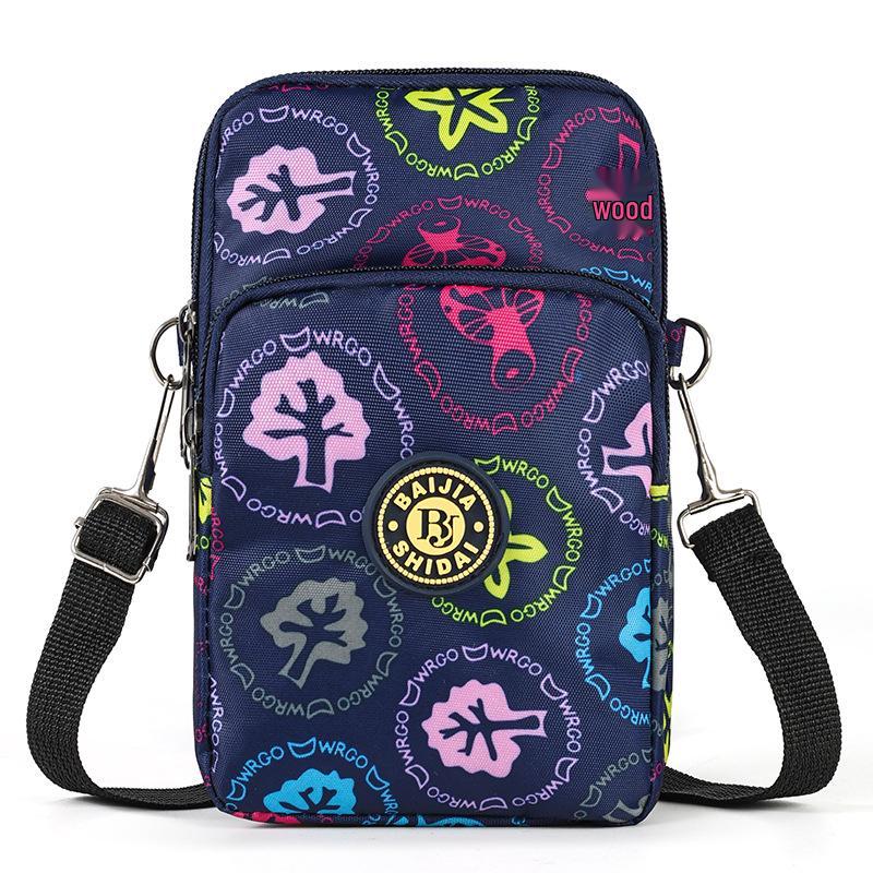 Women's Crossbody Nylon Mini Handbag - Mobile Phone & Coin Purse