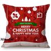 Happy Christmas Decoration Cushion Cover Cotton Linen Geometric Sofa Decorative Christmas Throw Pillow Case Cojines