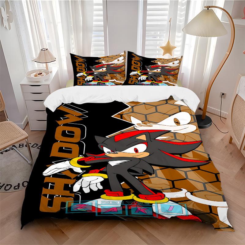 

3pcs bedding set Shadow Sonic Includes 1 Comforter+2 Pillowcases, Without Pillow Inserts, Soft Comfortable, Lightweight Breathable,182 135x200cm