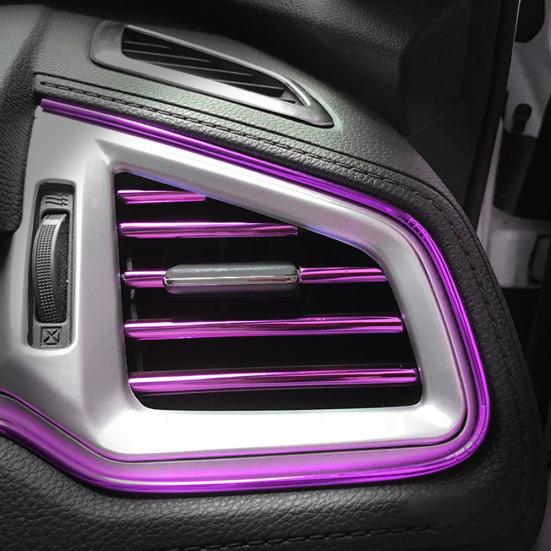 10Pcs 20cm U Air Conditioner Shape Car Decorative Outlet Moulding Trim Strips
