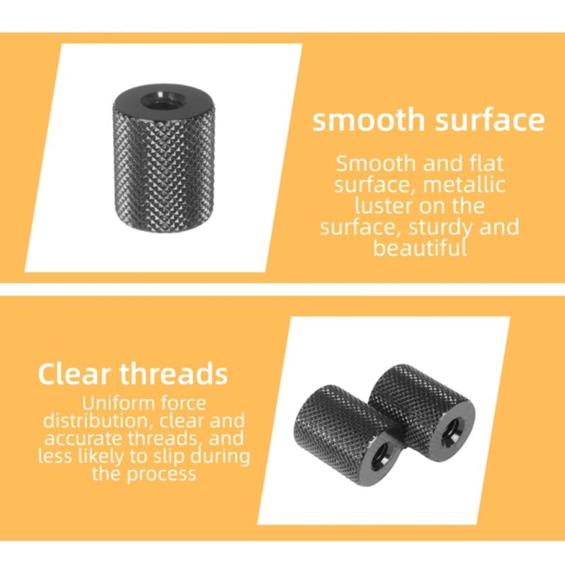 Aluminum 1/4inch Female To 3/8inch Female Thread Converters For DSLR Camera Microphones Stand Webcam