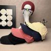 Double Ring Tether Baseball Cap Women's Soft Top Fashion Personality Temperament Peaked Cap Showing Face Small Trend Niche Hat