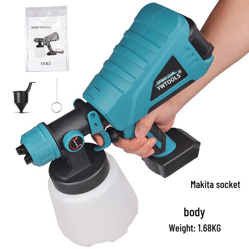 Rechargeable 18V Lithium Battery Electric Paint Sprayer - Portable Wireless Spray Gun for Walls and Latex Paints