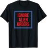 Retro Punk Ignore Alien Orders Clash T-Shirt Black