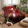 Portugal Football Printed Flannel Blanket Skin Friendly Warm Decorative Throw for Indoor Couch Bed Daily Use