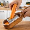Stainless Steel Cheese Grater Acacia Wood Vegetable Shredder Chocolate Handheld Grater  Grater Tool