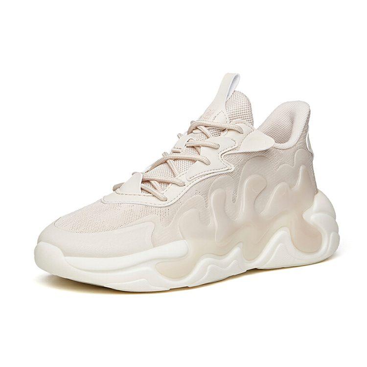 Anta Chao Worship 2.0 Breathable Cushioning Low Top Chunky Sneakers Women's Mud Gray 122138840-3