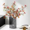 Long Branches Red Berry Bouquet Simulation Decorative Faux Foam Berry Plastic Realistic Autumn Fruit Artificial Flower