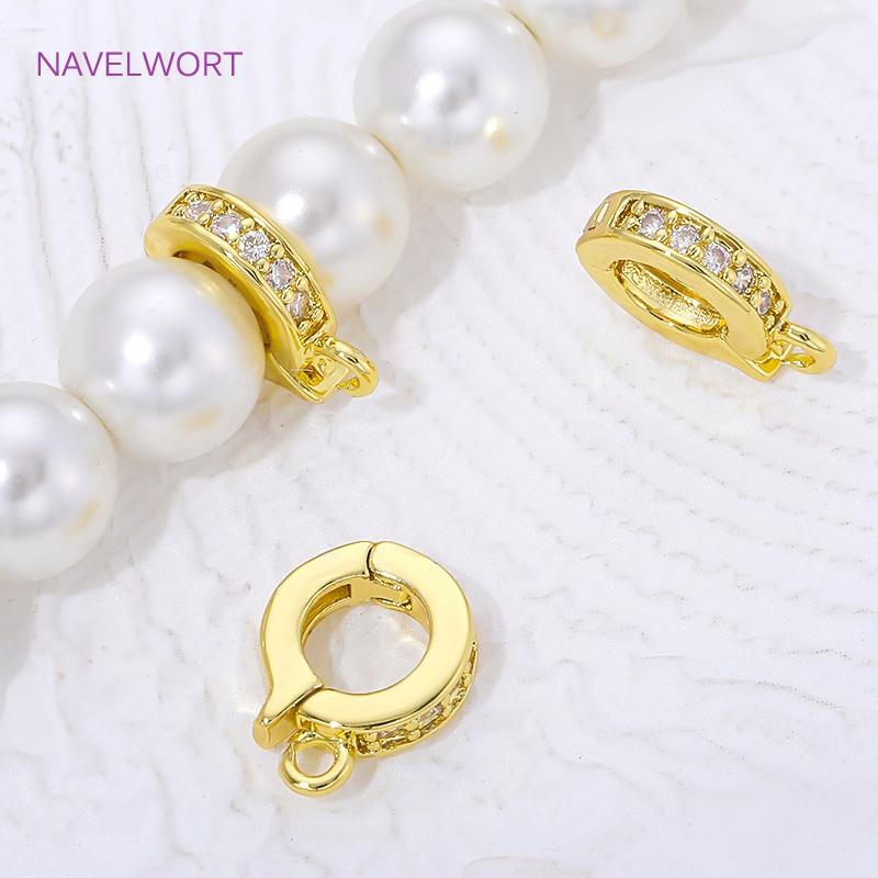 18K Gold Plated Brass Hinged Necklace Enhancer,Bail Pendant Holder For Jewelry,Bails For Pendants,DIY Necklace Making Findings
