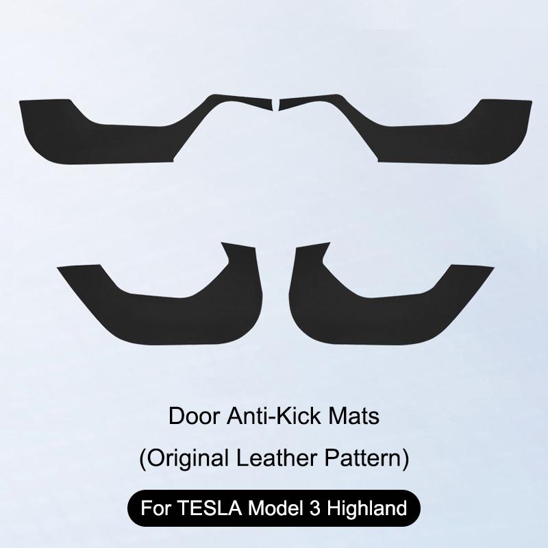 For TESLA Model 3 Highland 2024 Seat Side Door Anti Kick Mats Door Anti-kick Sticker Soil-proof Mat Scratch-resistant Cover Mats