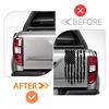Fit Most Truck Tailgate Decal Sticker Made In USA Distressed American Flag Black