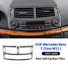 Carbon Fiber Car Central Console Air Conditioning Outlet Panel Frame Decoration Sticker For Mercedes Benz E Class W211 2003-2009