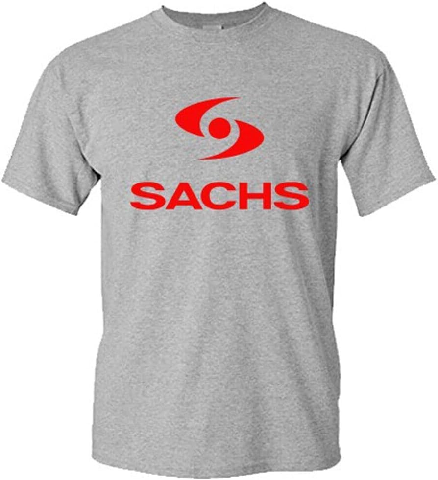 Sachs Racing Red Logo Men s Grey T-Shirt Size S to 5XL Grey M серый