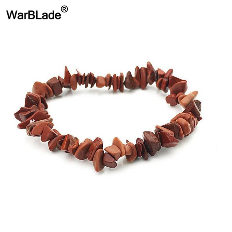 Natural Gemstone Chip Bracelet Amethyst Irregular Stone Beaded Stretch Bangle for Women