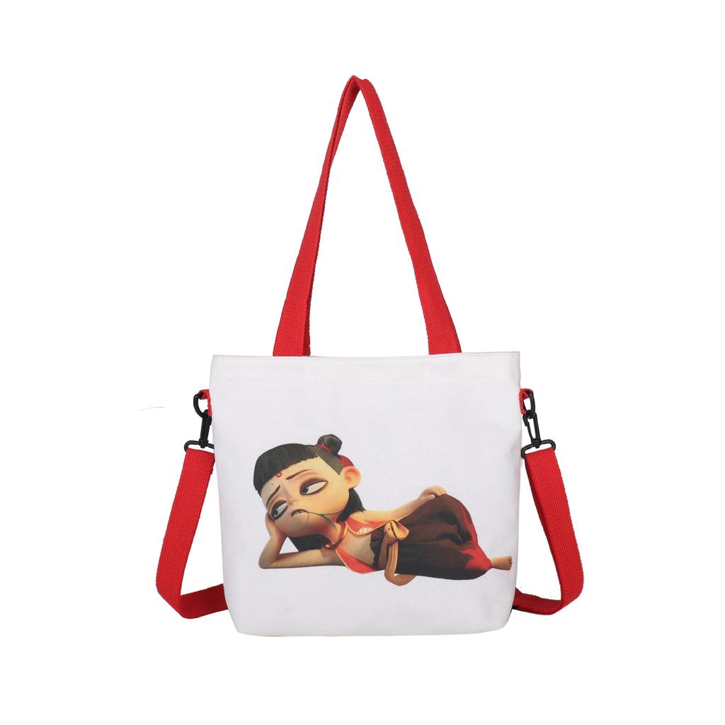 Canvas Bag Double-sided Printed CM * CM Large-capacity Portable Canvas Bag Shoulder Bag Women's Bag