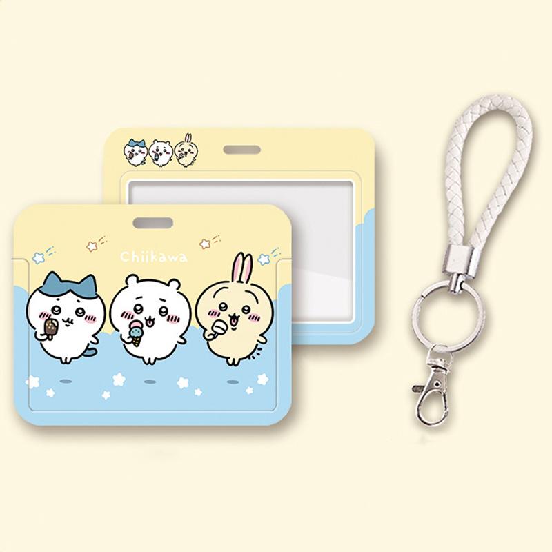 chiikawa card sleeves [In Stock] Hachiware Level 5 Weeding Certificate Sleeve SCH0154 outline ID design with a cute Hachiware character peeking Chiikawa sleeves for pokemon cards