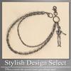 Buzz Selection Skull Keychain Chain Accessory, RockPunk Cool, Women's, AC480 (Black)