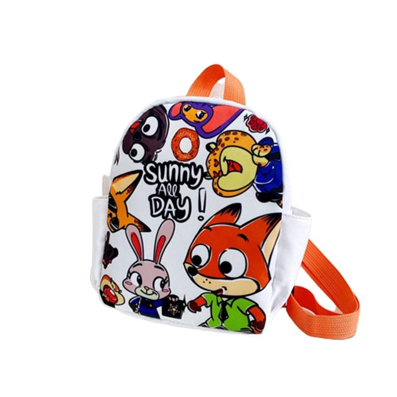 Cute Cartoon Print Nylon Children's Backpack For Boys And Girls Lightweight And Theft-proof