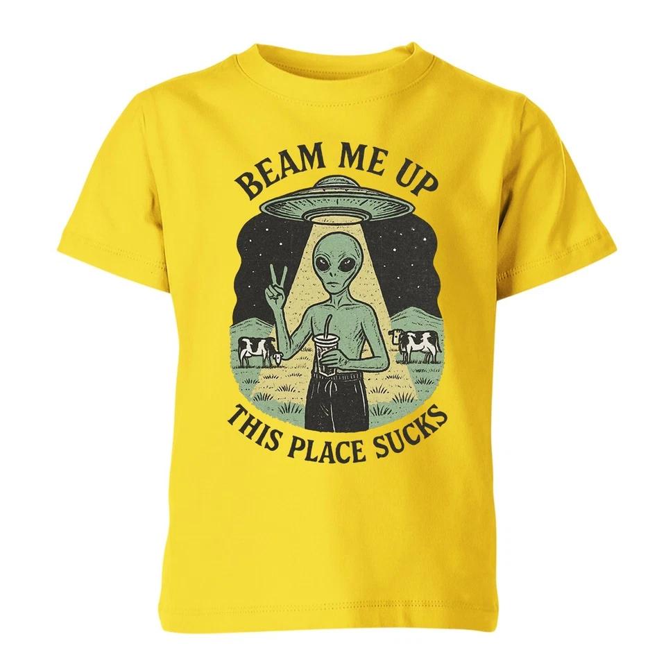 Beam Me Up This Place Sucks Unisex Kid Adult Tee Xmas Holiday Gift Top 110