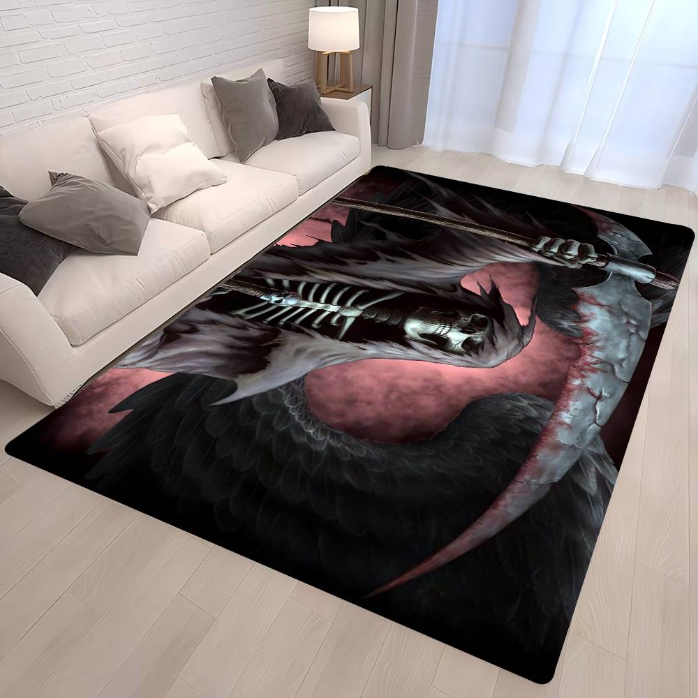 D-Dark Grim Reaper Anime Entrance Door Mat Nordic Style Home Doormat Bathroom-Toilet Mats Bedroom Hotel Decor Mat