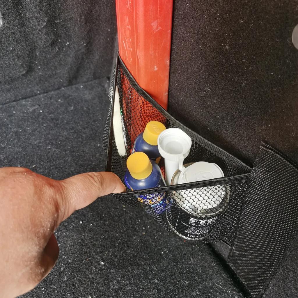 Bil Baksete Oppbevaringsnett Elastisk Snornett Universell Netting Oppbevaringspose Magisk Klistremerke Auto Bil Bagasjerom Organizer Tilbehør