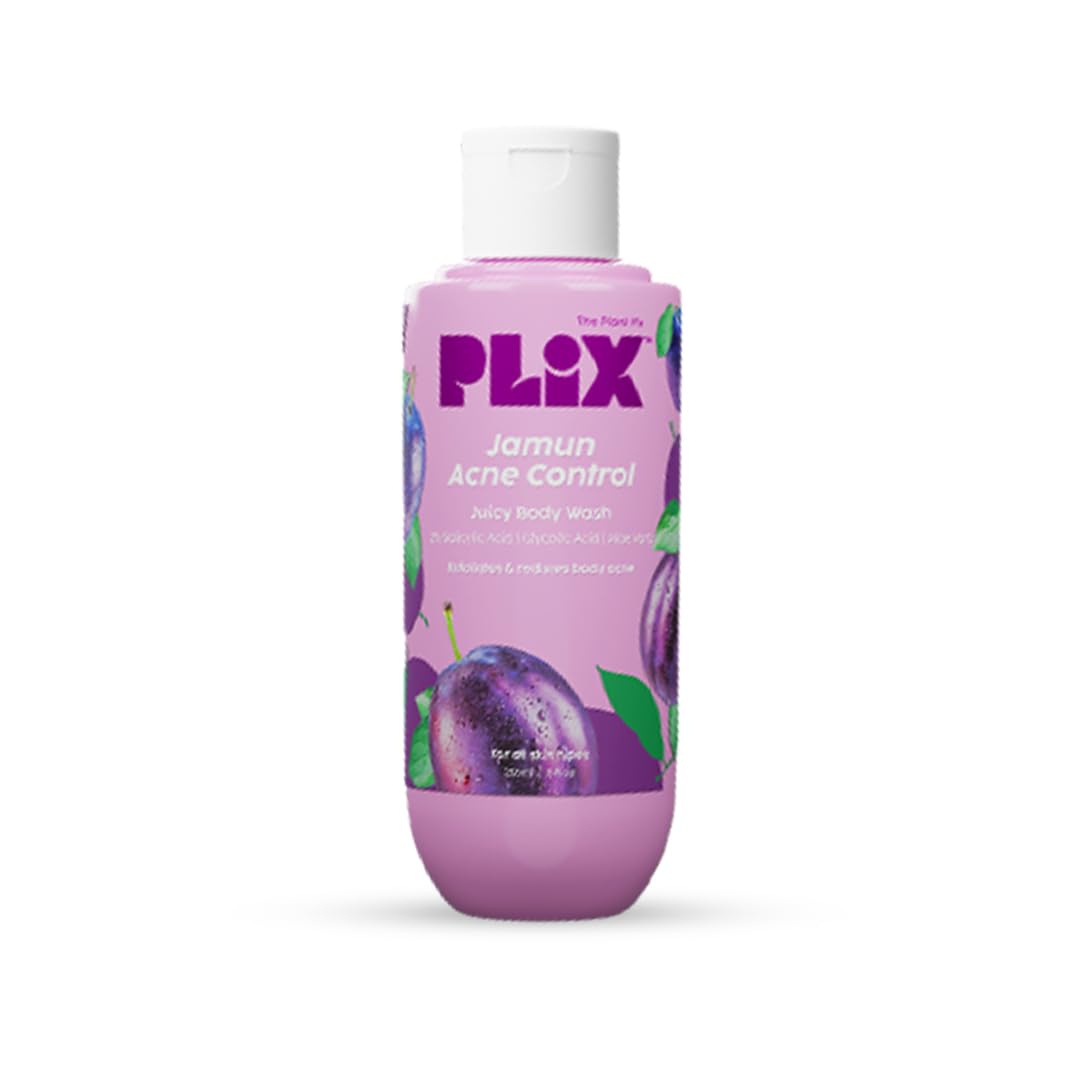 

PLIX - THE PLANT FIX Джамун 2% Салициловая кислота Гель для душа от акне на теле | Без парабенов и силиконов | Глубоко отшелушивает омертвевшие клетки кожи, Предотвращает акне на спине