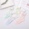 5 Pairs Girls Summer Cotton Lace Princess Mesh Socks Breathable Short Ankle Socks For Kids Age 1-12 Years Soft And Comfortable