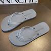 Simple flip-flops women's new summer pinch feet outside wear non-slip flat bottom beach cool slippers tide