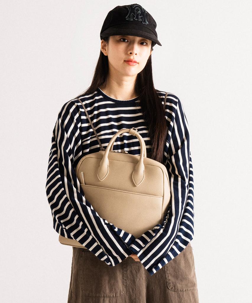 Lemine 2-Way Briefcase Bag (Beige)