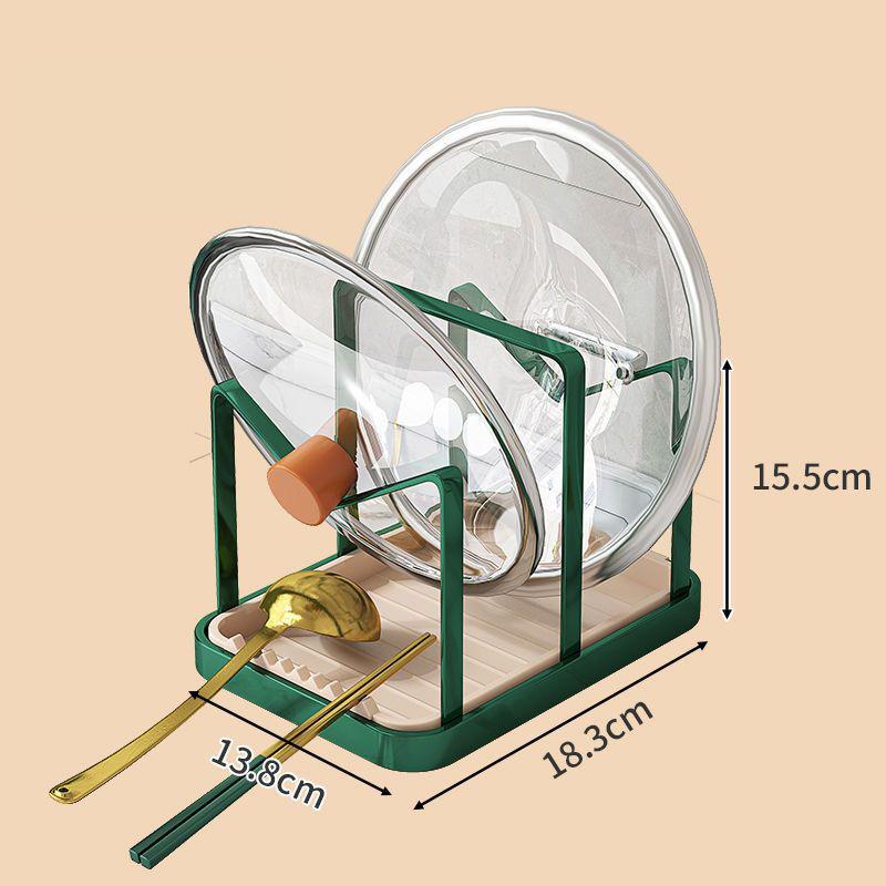 Держатель для крышек кастрюль, органайзер для крышек, разделочная доска, органайзер, подставка для ложки с поддоном, кухонная столешница, держатель кухонной ложки для плиты Type 1