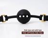Men's Small Silicone Cowhide-Style Gag Ball with Breathable Hole for Deep Throat Comfort