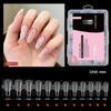 240Pcs/Box Soft Gel Nail Tips, Half Matte Full Coverage Press-On Nail Tips Short Almond False Nails Thin Front End Thick