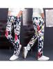 SpringSwalloow SpSw Original Print Stretch Denim Colorful Size 37 Men's Jeans, Design, Hip-Lifting, Slimming, Winter, Outdoor,
