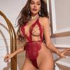 New Sexy Hollow Lace Split Chain Splicing Sexy Underwear Set