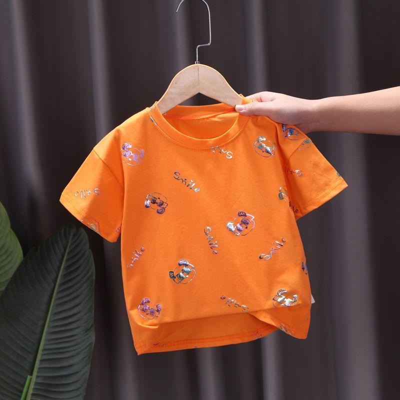 Boys' Short Sleeved Summer Clothes Baby's T-shirt Thin Design Boys' and Girls' Baby Tops for Summer
