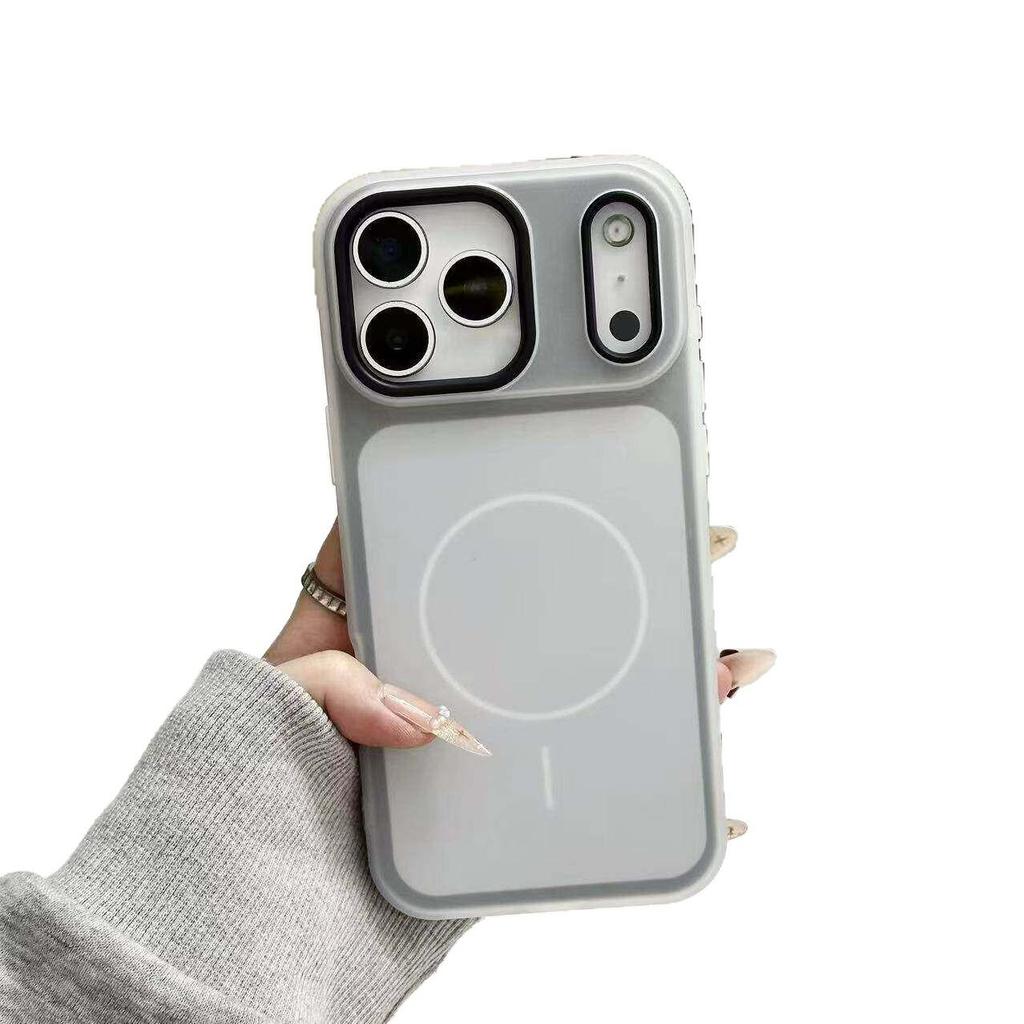 iPhone 17 Pro Max Two-Color Magnetic Jelly Case for Apple 16 Model