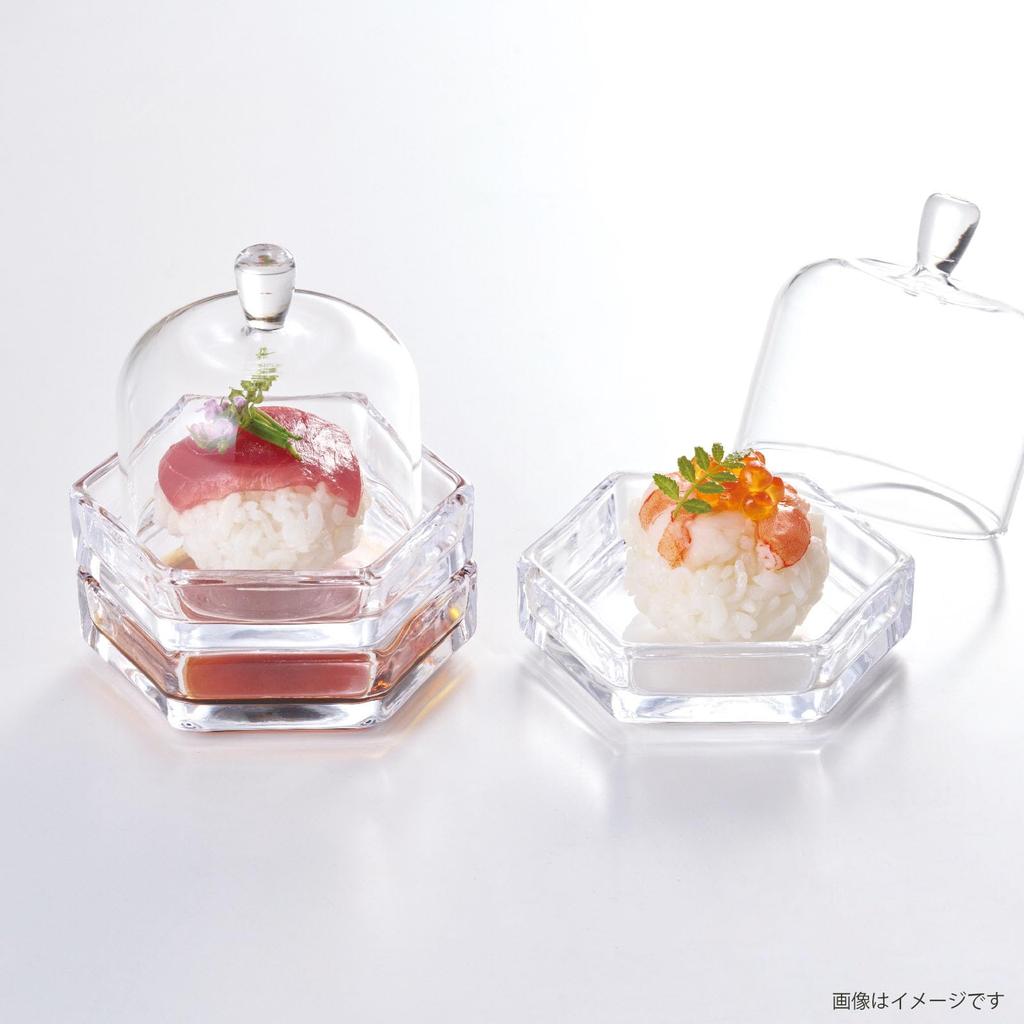 Toyo Sasaki Glass Dessert Cup Amuse Flower Decoration Tray Large Small Item Dish Plate Dish TS44047