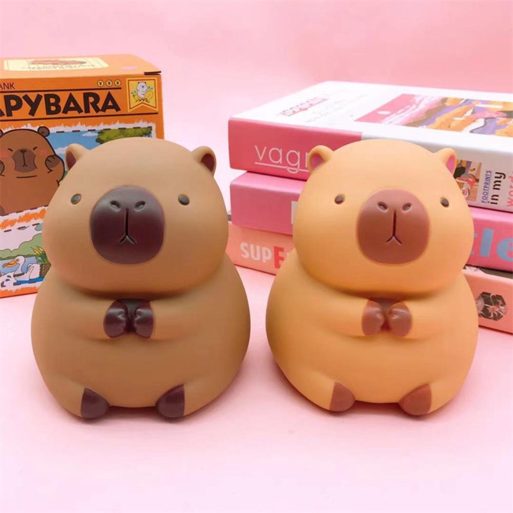 

Savings Tank Capybara Piggy Bank Decorative Capybara Kids Storage Box Children/Kids світло-коричневого кольору