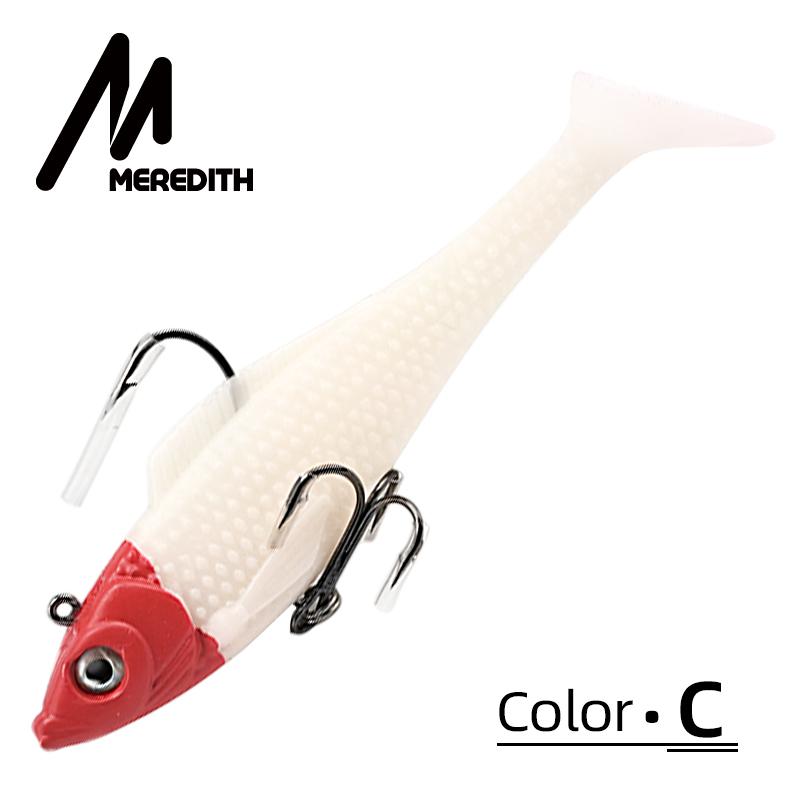 MEREDITH Soft Minnow Bait 10cm/18g & 12.5cm/27g 3pcs Lead Jig Pike Bass JXJ01