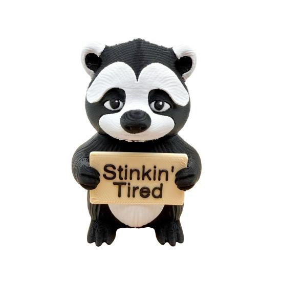 Animals with Attitude 3D Printed Figurines  Cute Animal Holding Placard Ornaments F