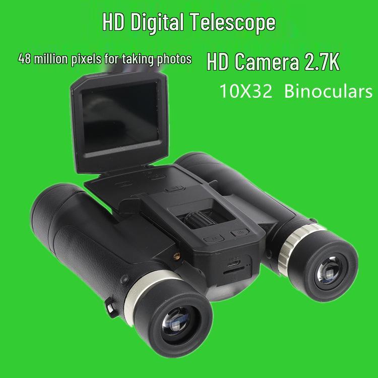 High-Resolution 48MP Digital Binocular Telescope Camera 10x32 Folding Prism