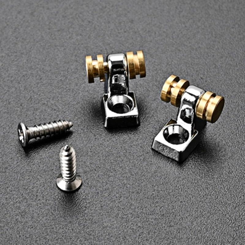 2 Pcs Guitars Roller String Trees Durable Standard Guitar String Guide Retainer with Screws Electric Guitar Accessories