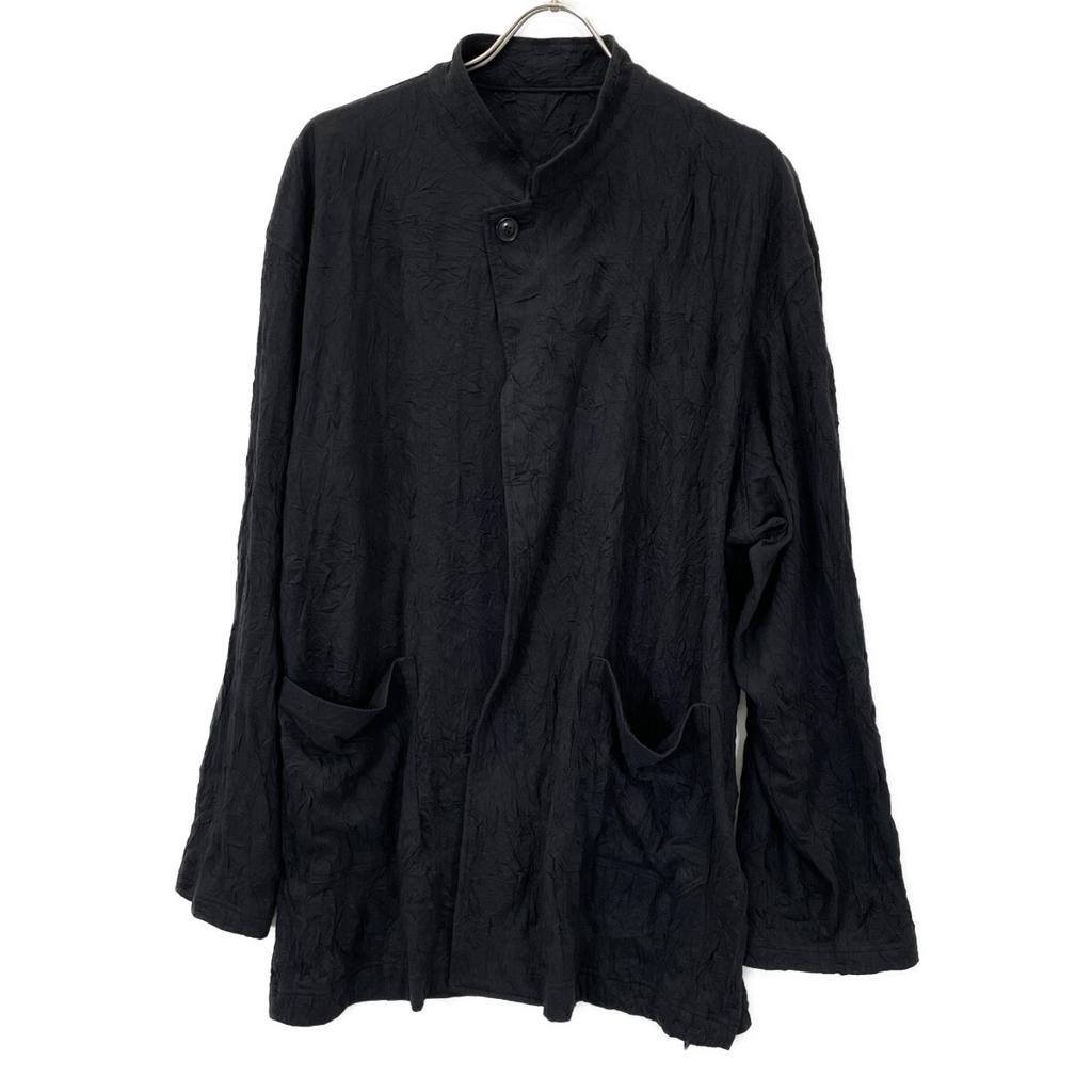 S'YTE 22 Years Black Wrinkles Processing Wrinkled Stand Color Over Cardigan UQ-T06-009 tops 3 blackUsed