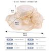Mesh visor women's summer new solid color flower sunscreen sun hat European and American elegant crimped top hat beach hat