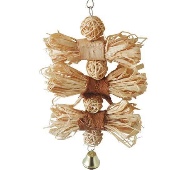 

Деревянная милая игрушка для жевания для домашних птиц, натуральная трава, игрушка для попугая, жевание, качающийся мяч, люфа, шарики из лозы, подвесные аксессуары для клетки для птиц as picture